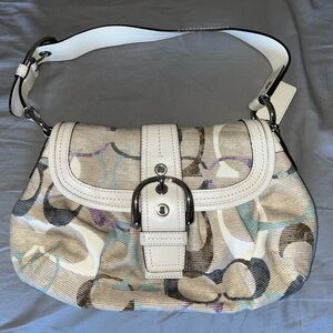 2006 Vintage Coach Multicolor Optic Soho Flap Front Shoulder Bag